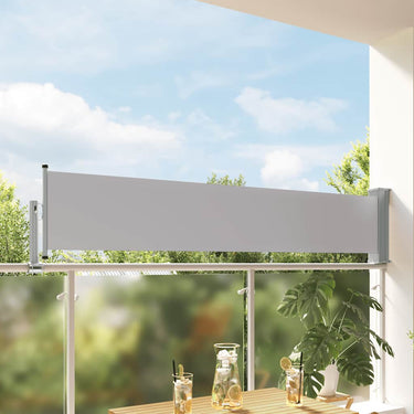 Vidaxl tuinscherm uittrekbaar 60x300 cm grijs