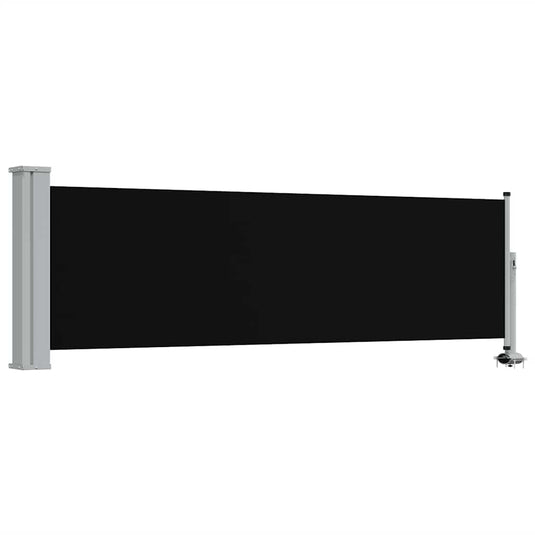 Vidaxl tuinscherm uittrekbaar 80x300 cm zwart