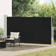 Vidaxl tuinscherm uittrekbaar 170x300 cm zwart