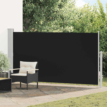 Vidaxl tuinscherm uittrekbaar 170x300 cm zwart