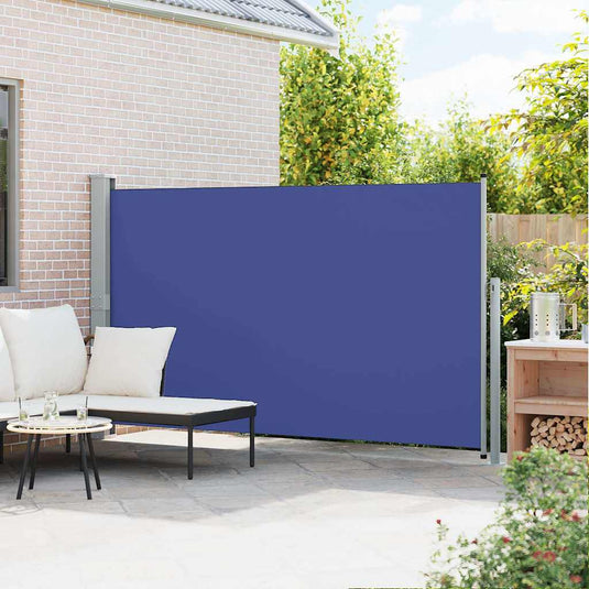 Vidaxl tuinscherm uittrekbaar 170x300 cm blauw