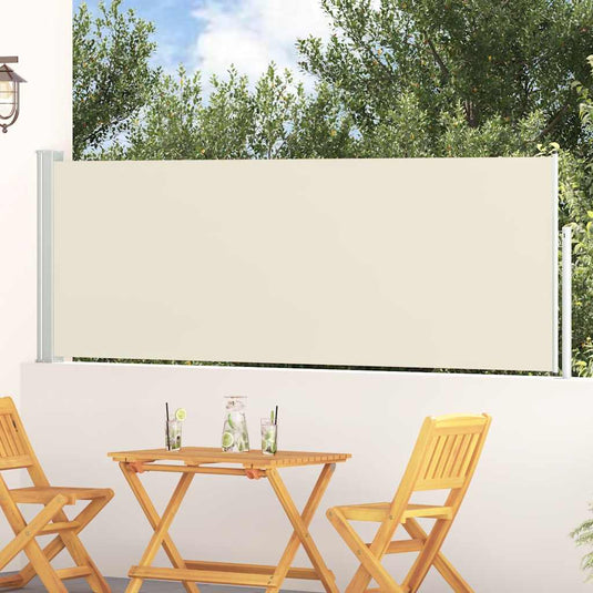 Vidaxl tuinscherm uittrekbaar 100x300 cm crème