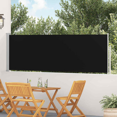 Vidaxl tuinscherm uittrekbaar 100x500 cm zwart