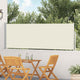 Vidaxl tuinscherm uittrekbaar 100x500 cm crème