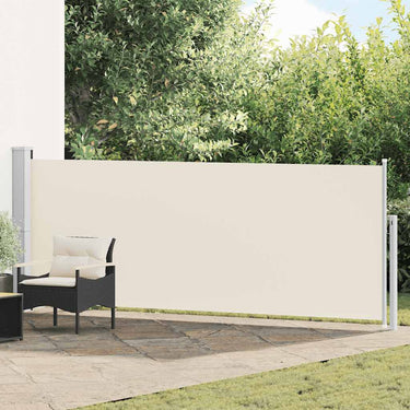Vidaxl tuinscherm uittrekbaar 140x500 cm crème