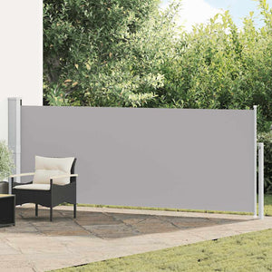 Vidaxl tuinscherm uittrekbaar 140x500 cm grijs