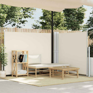 Vidaxl windscherm uittrekbaar 140x600 cm crème