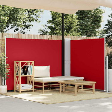Vidaxl windscherm uittrekbaar 140x600 cm rood