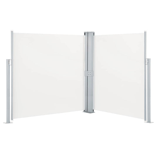 Vidaxl tuinscherm uittrekbaar dubbel 170x600 cm crème
