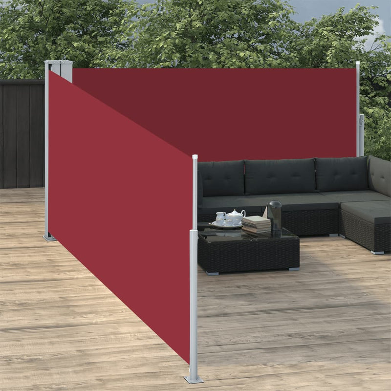 Load image into Gallery viewer, Vidaxl windscherm uittrekbaar 100x1000 cm rood
