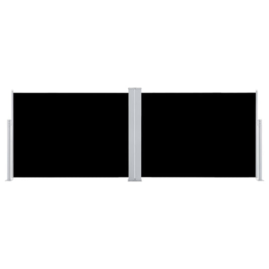 Vidaxl windscherm uittrekbaar 120x1000 cm zwart