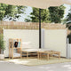 Vidaxl windscherm uittrekbaar 120x1000 cm crème