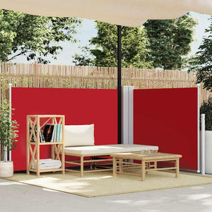 Vidaxl windscherm uittrekbaar 120x1000 cm rood