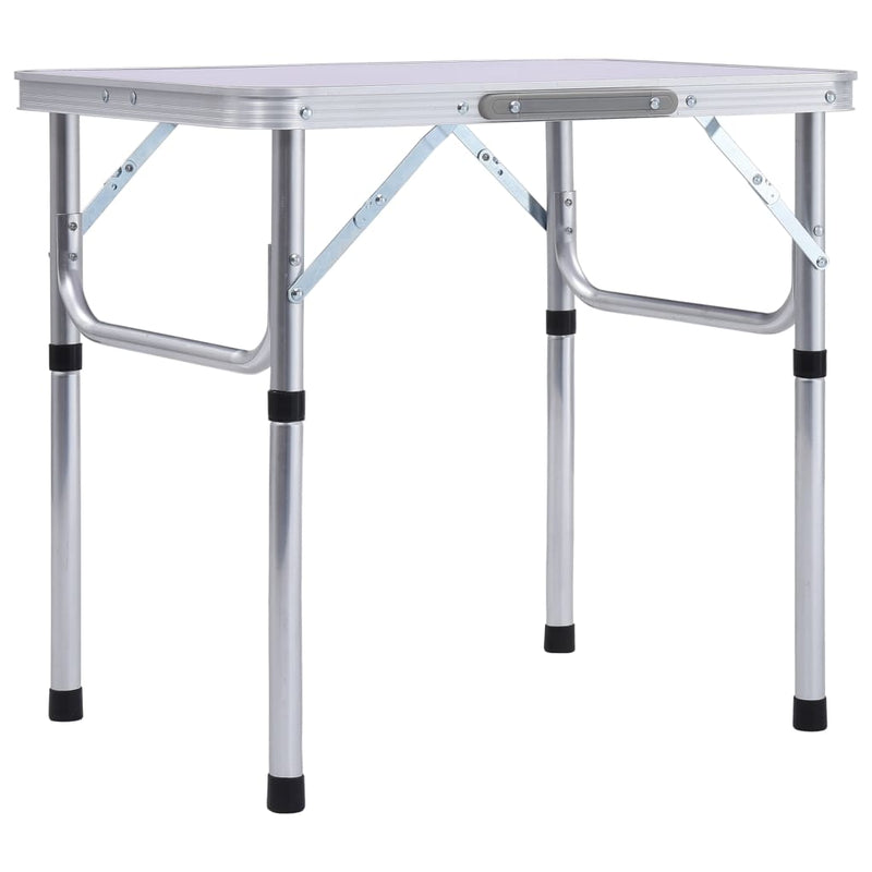 ギャラリービューアに画像をロードする, Vidaxl campingtafel inklapbaar 60x45 cm aluminium wit
