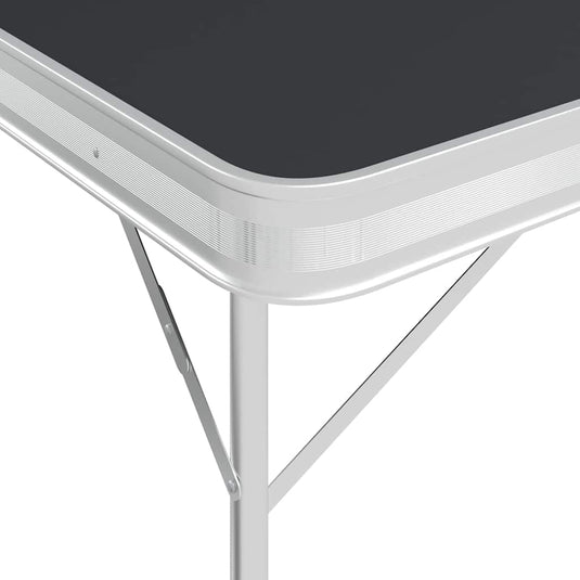 Vidaxl campingtafel inklapbaar met 2 banken aluminium grijs