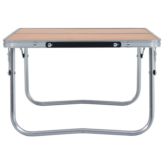 Vidaxl campingtafel inklapbaar 60x40 cm aluminium bruin