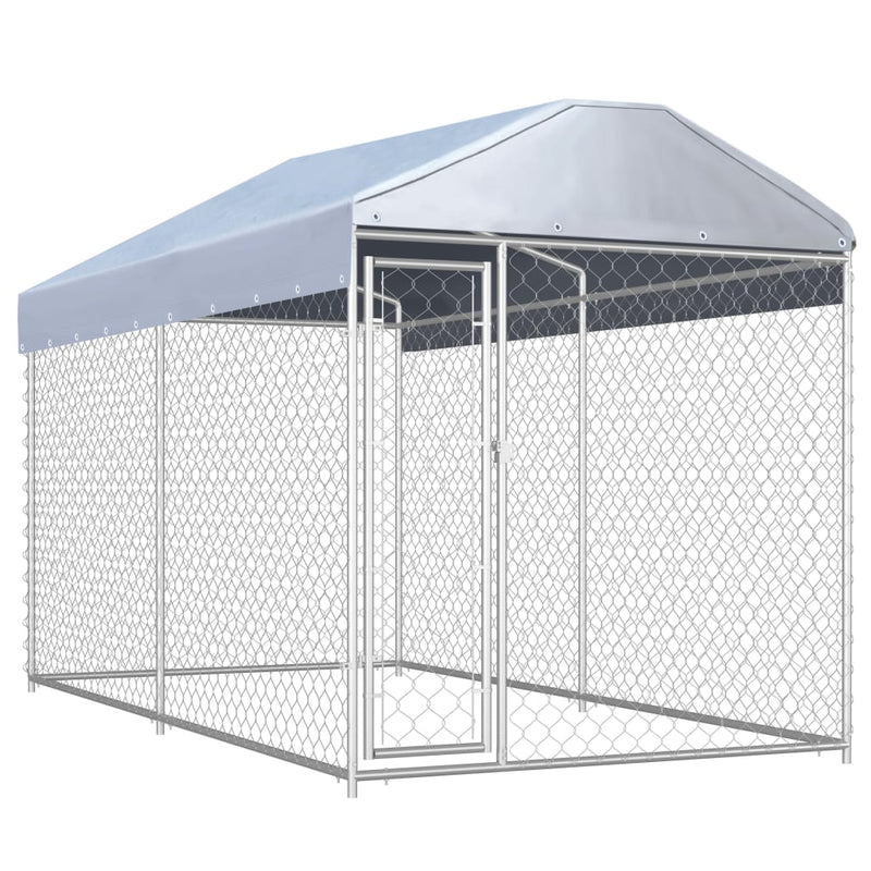 Load image into Gallery viewer, VidaXL Hondenkennel voor buiten met dak 382x192x225 m
