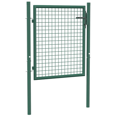 Vidaxl hekpoort staal 100x75 cm groen