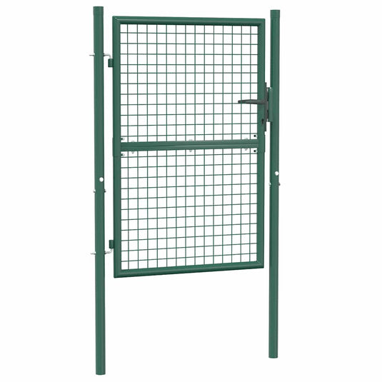 Vidaxl hekpoort staal 100x125 cm groen