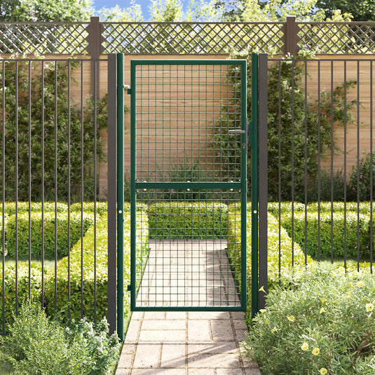 Vidaxl hekpoort staal 100x175 cm groen