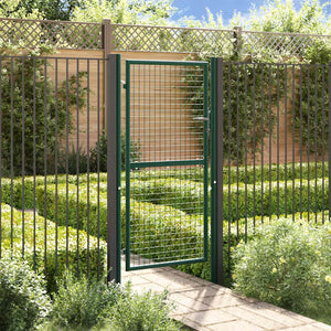 Vidaxl hekpoort staal 100x175 cm groen