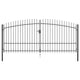 VidaXL Hekpoort dubbele deur met speren bovenkant 400x225 cm