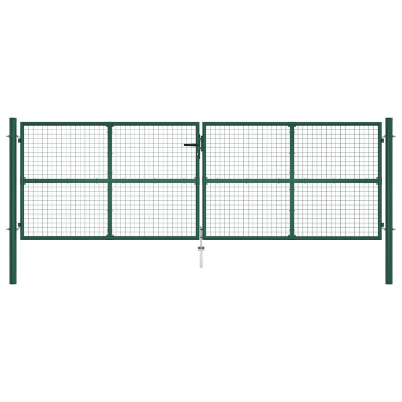 Load image into Gallery viewer, VidaXL Gaaspoort 390x125 cm staal groen
