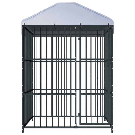 VidaXL Hondenkennel voor buiten met dak 150x150x200 cm