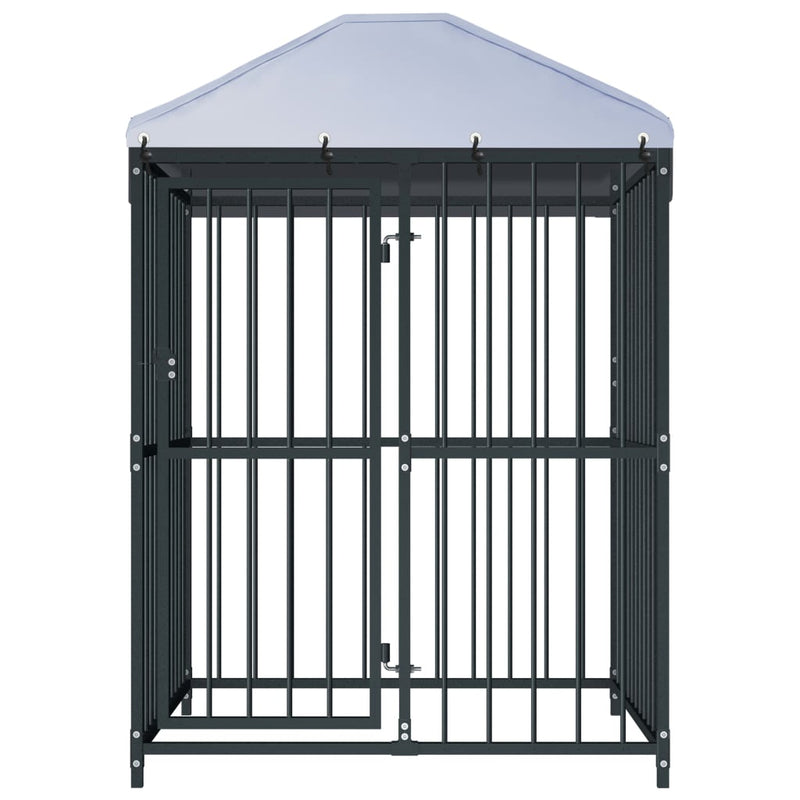 Load image into Gallery viewer, VidaXL Hondenkennel voor buiten met dak 120x120x150 cm
