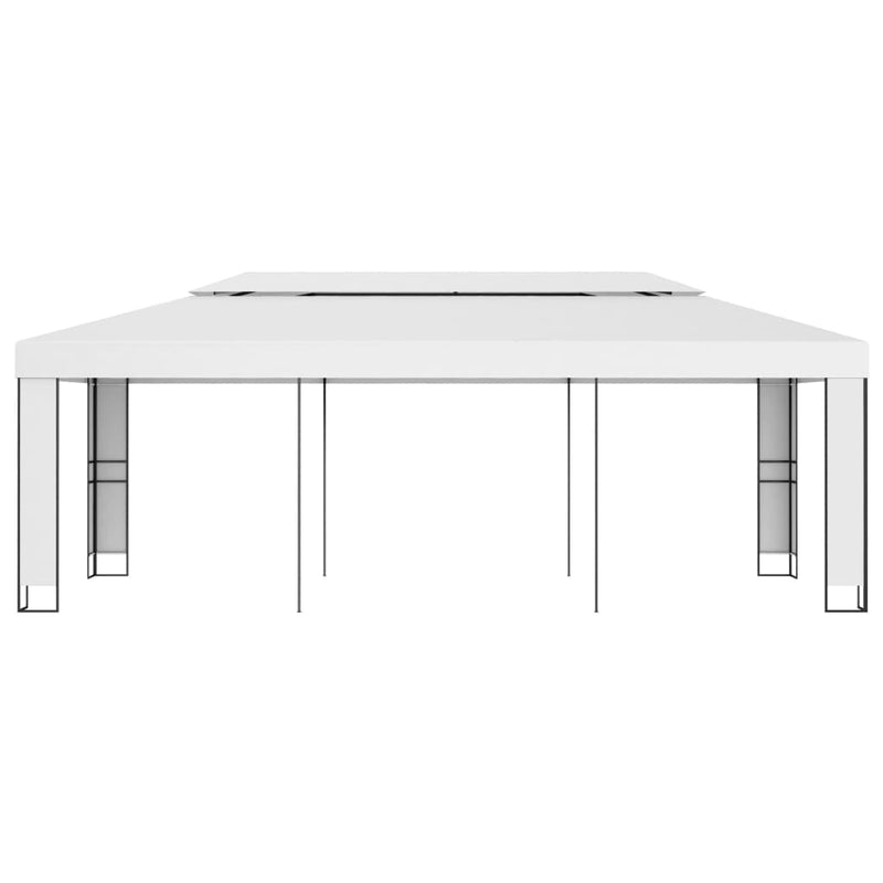 Load image into Gallery viewer, VidaXL Prieel met dubbel dak 3x6 m wit
