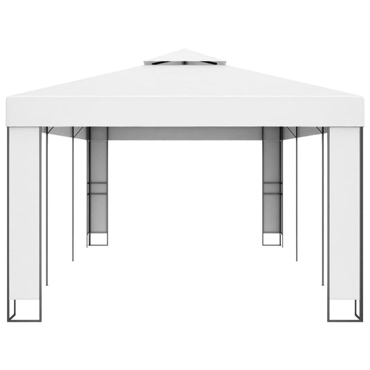 VidaXL Prieel met dubbel dak 3x6 m wit