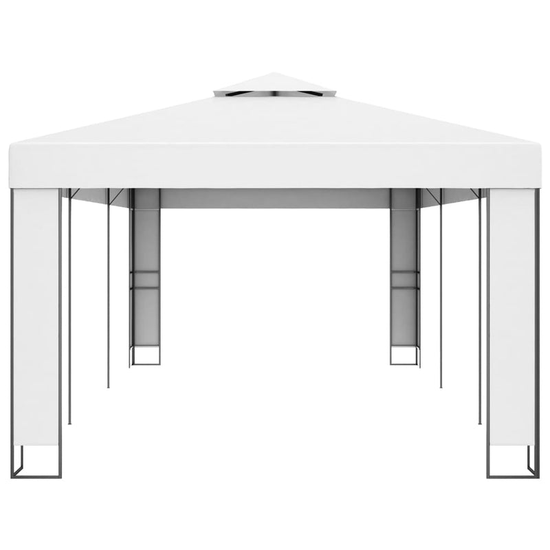 Load image into Gallery viewer, VidaXL Prieel met dubbel dak 3x6 m wit
