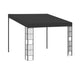 Vidaxl wandprieel 3x3 m stof antracietkleurig