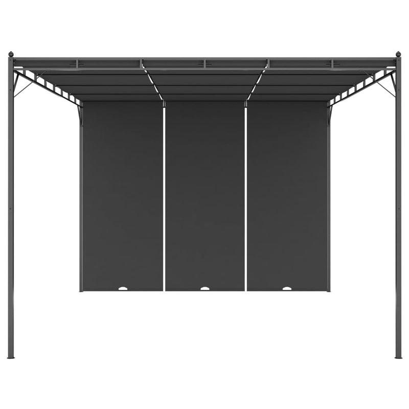 Load image into Gallery viewer, VidaXL Tuinprieel met zijgordijn 4x3x2,25 m antraciet
