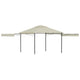 VidaXL Prieel met uitschuifbare daken 180 g m² 3x3x2,75 m crème