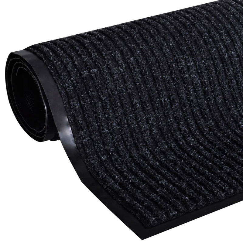 Cargue la imagen en el visor de la galería, Vidaxl deurmat 117x220 cm pvc zwart
