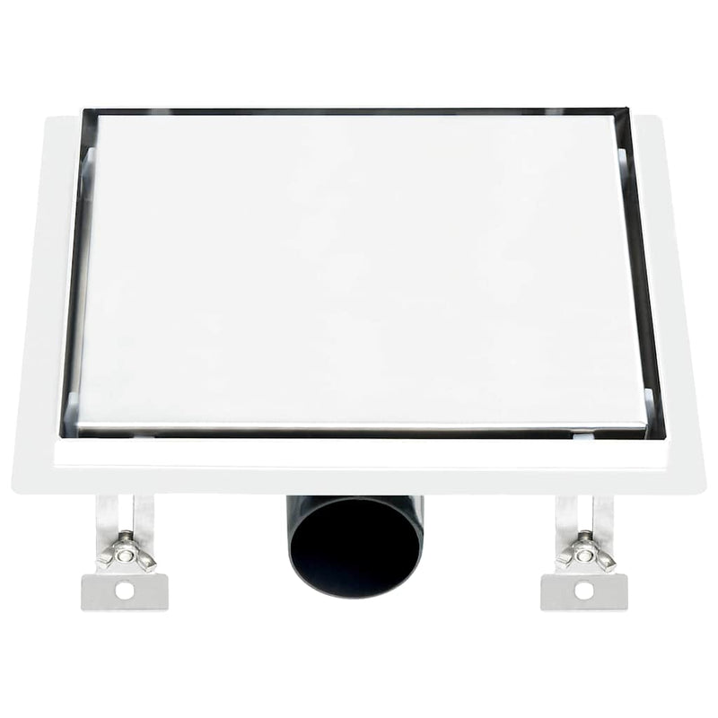 Load image into Gallery viewer, Vidaxl doucheafvoer met 2-in-1 deksels 23x23 cm roestvrij staal

