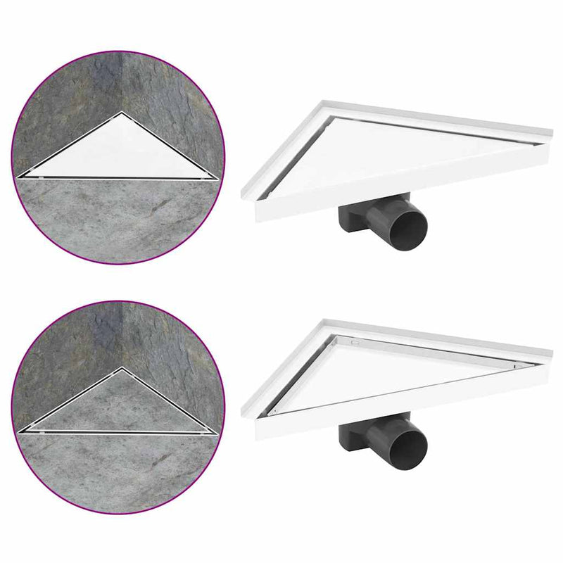Load image into Gallery viewer, Vidaxl doucheafvoer met 2-in-1 deksel 25x25 cm roestvrij staal
