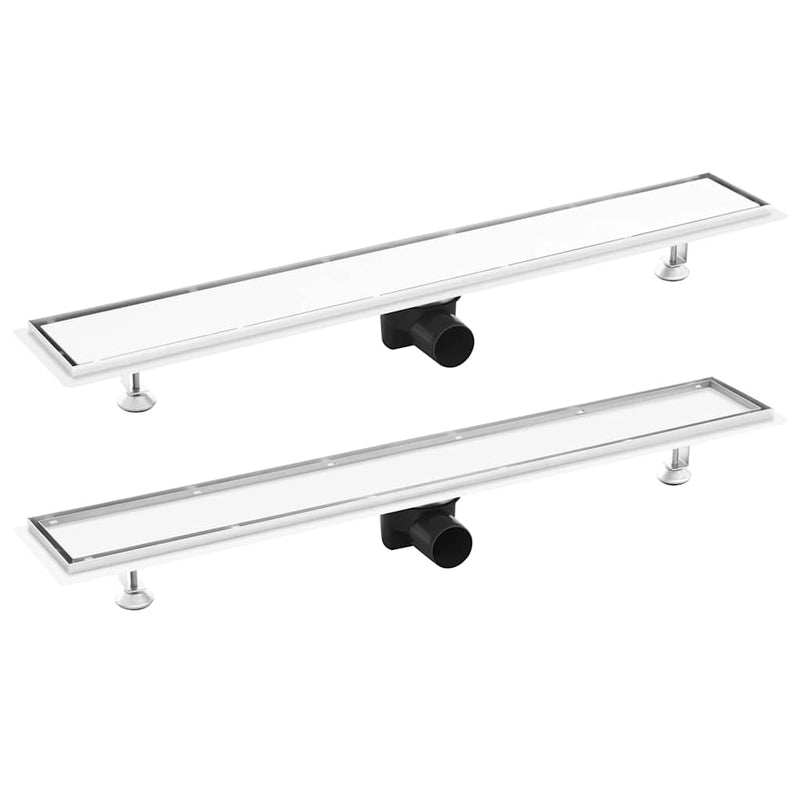 Load image into Gallery viewer, Vidaxl doucheafvoer met 2-in-1 deksel 83x14 cm roestvrij staal
