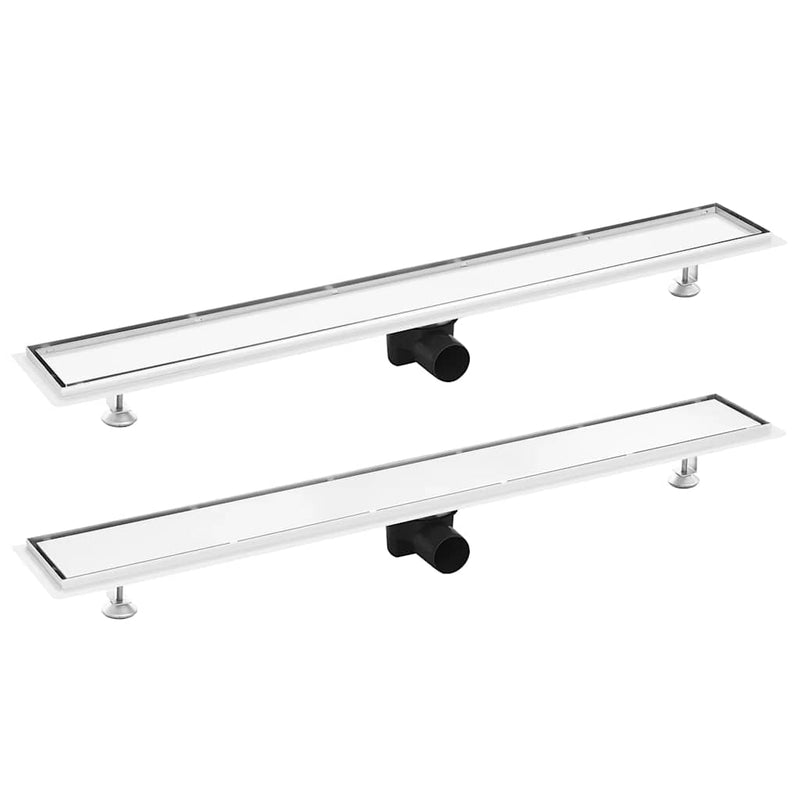 Load image into Gallery viewer, Vidaxl doucheafvoer met 2-in-1 deksel 93x14 cm roestvrij staal
