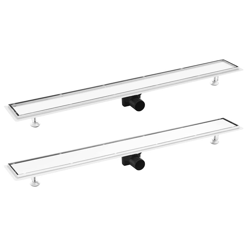 Load image into Gallery viewer, Vidaxl doucheafvoer met 2-in-1 deksel 103x14 cm roestvrij staal
