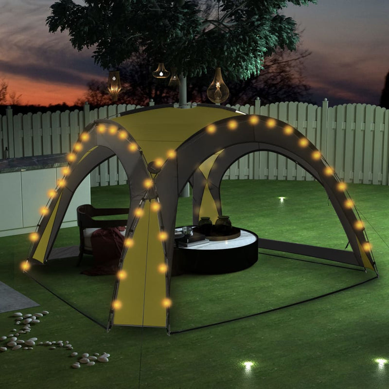 Load image into Gallery viewer, Vidaxl partytent met led en 4 zijwanden 3,6x3,6x2,3 m groen

