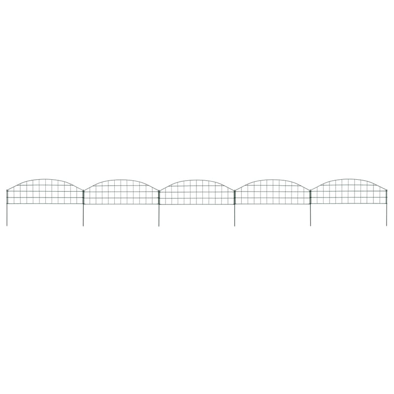 Load image into Gallery viewer, Vidaxl schuttingset gebogen 77,3x26 cm groen
