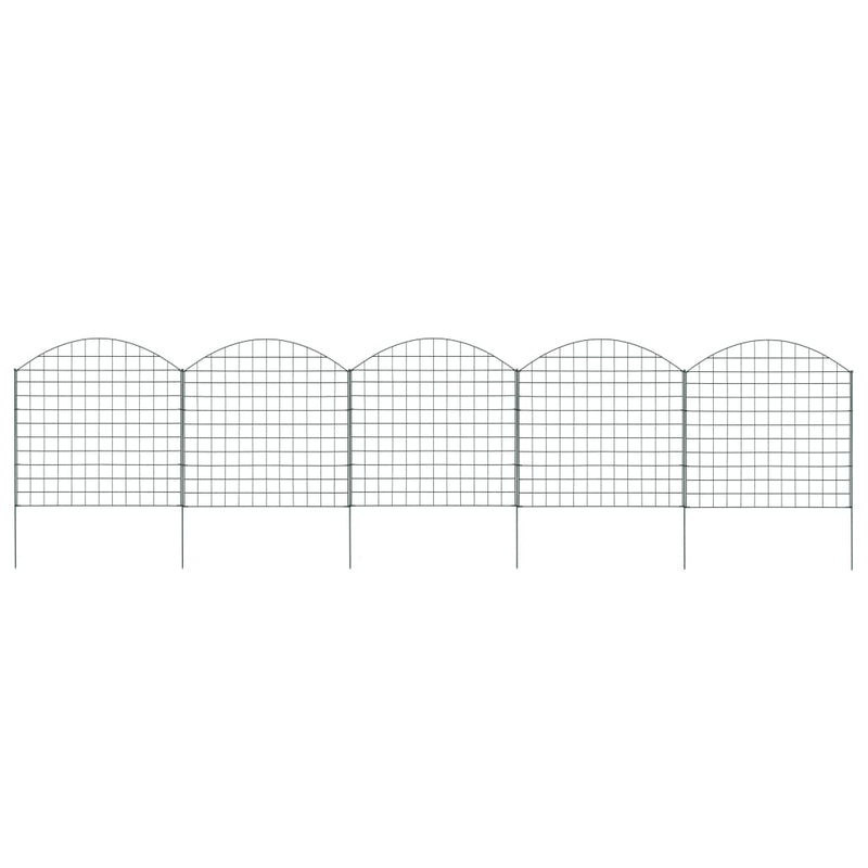 Load image into Gallery viewer, Vidaxl schuttingset gebogen 77,5x78,5 cm groen
