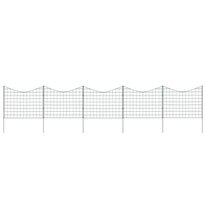 Vidaxl schuttingset hol gebogen 77,5x64 cm groen