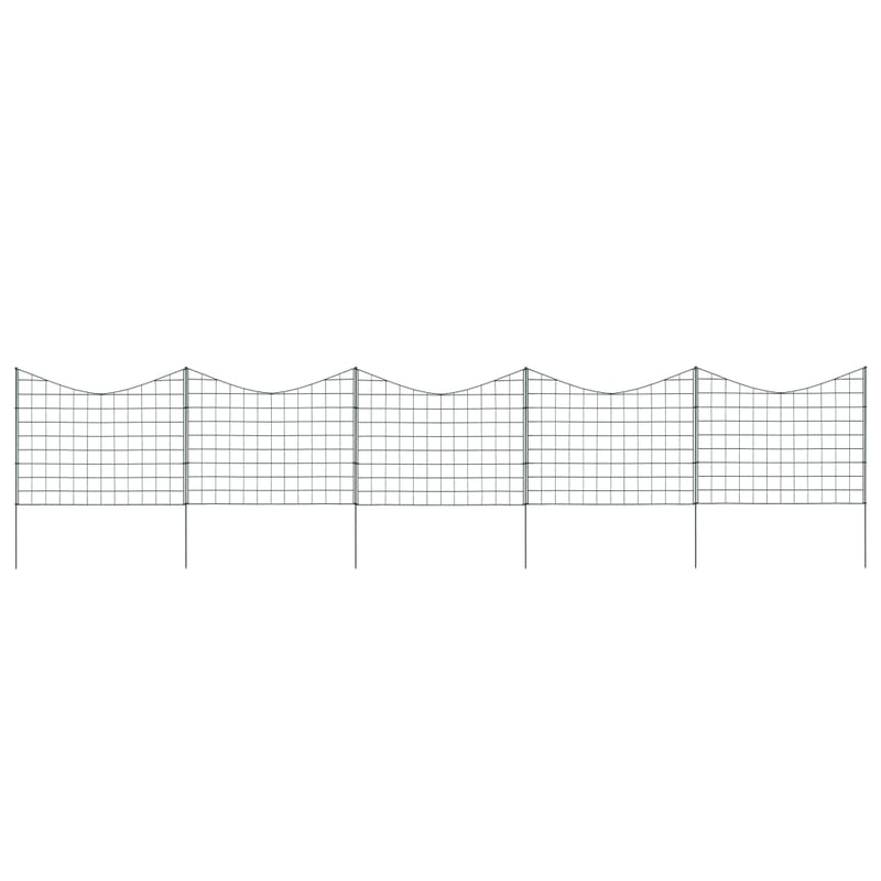 Load image into Gallery viewer, Vidaxl schuttingset hol gebogen 77,5x64 cm groen
