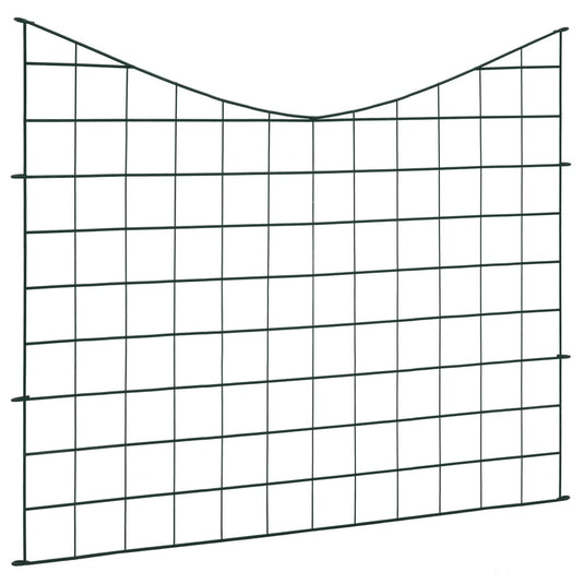 Vidaxl schuttingset hol gebogen 77,5x64 cm groen