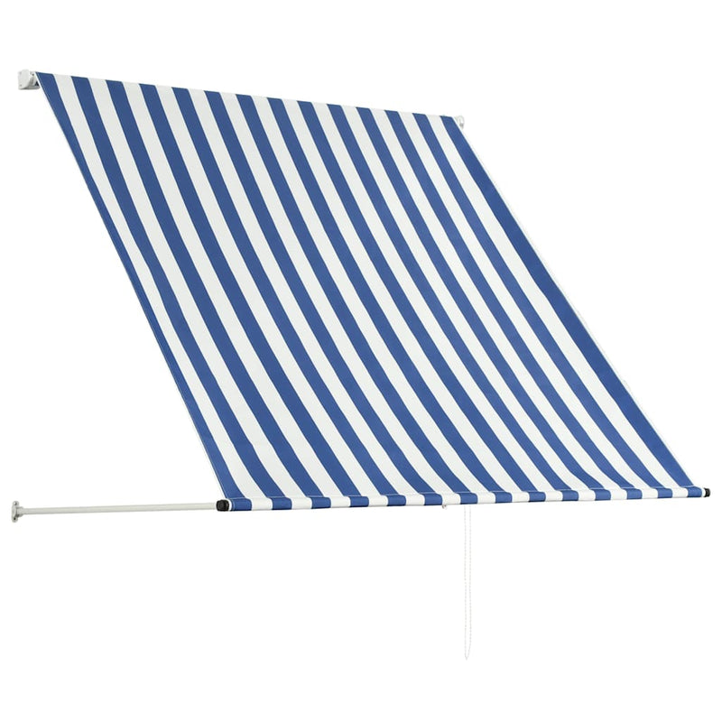 Load image into Gallery viewer, Vidaxl luifel uittrekbaar 100x150 cm blauw en wit
