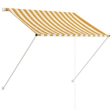 Vidaxl luifel uittrekbaar 100x150 cm geel en wit