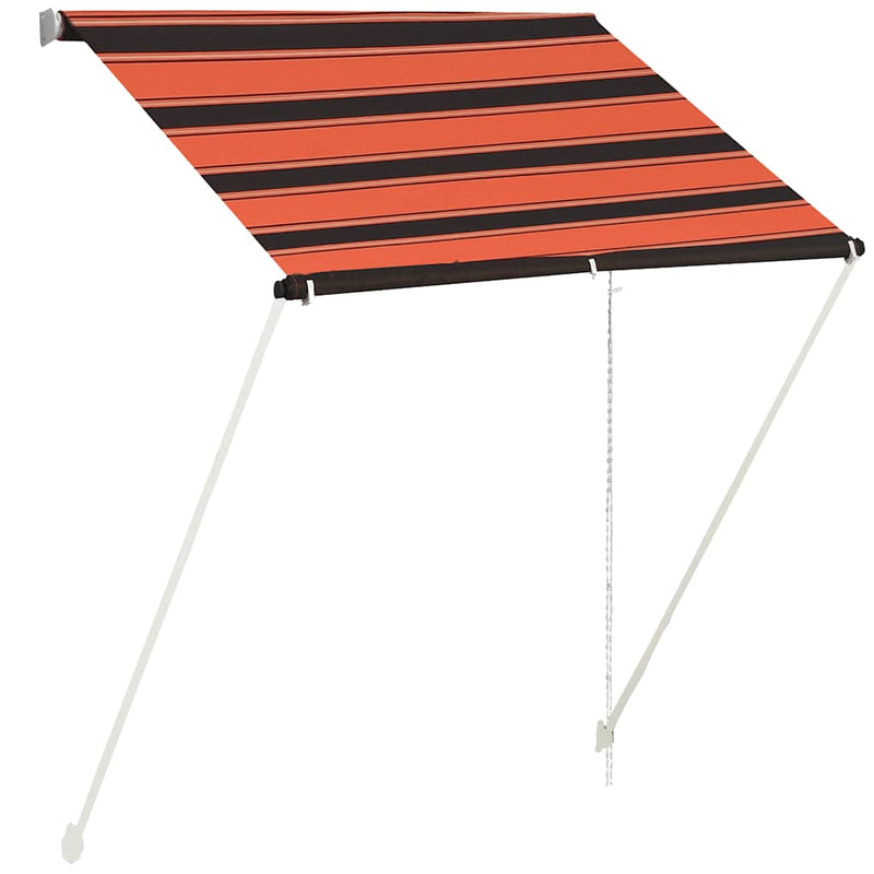 Load image into Gallery viewer, Vidaxl luifel uittrekbaar 150x150 cm oranje en bruin

